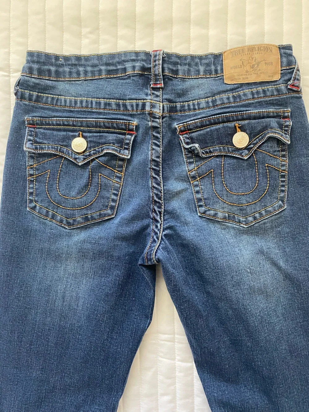 True Religion Boy’s Dark Blue Slim Straight Jeans